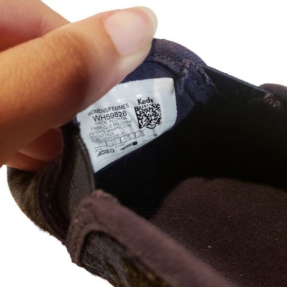 Keds x Kate Spade New York Triple Decker Sneakers 7 Blue Leopard Slip-on Calf - Picture 4 of 15